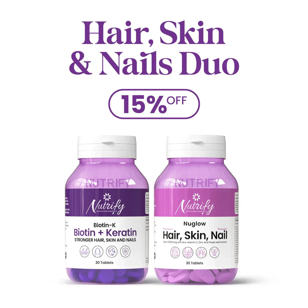 Hair, Skin & Nails Duo (Nuglow + Biotin-K)