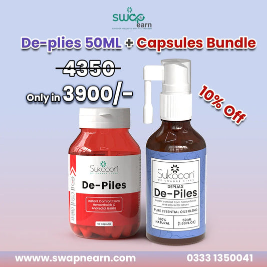 De-Piles Capsule+ Essential Oil Blend For Hemmorhoids