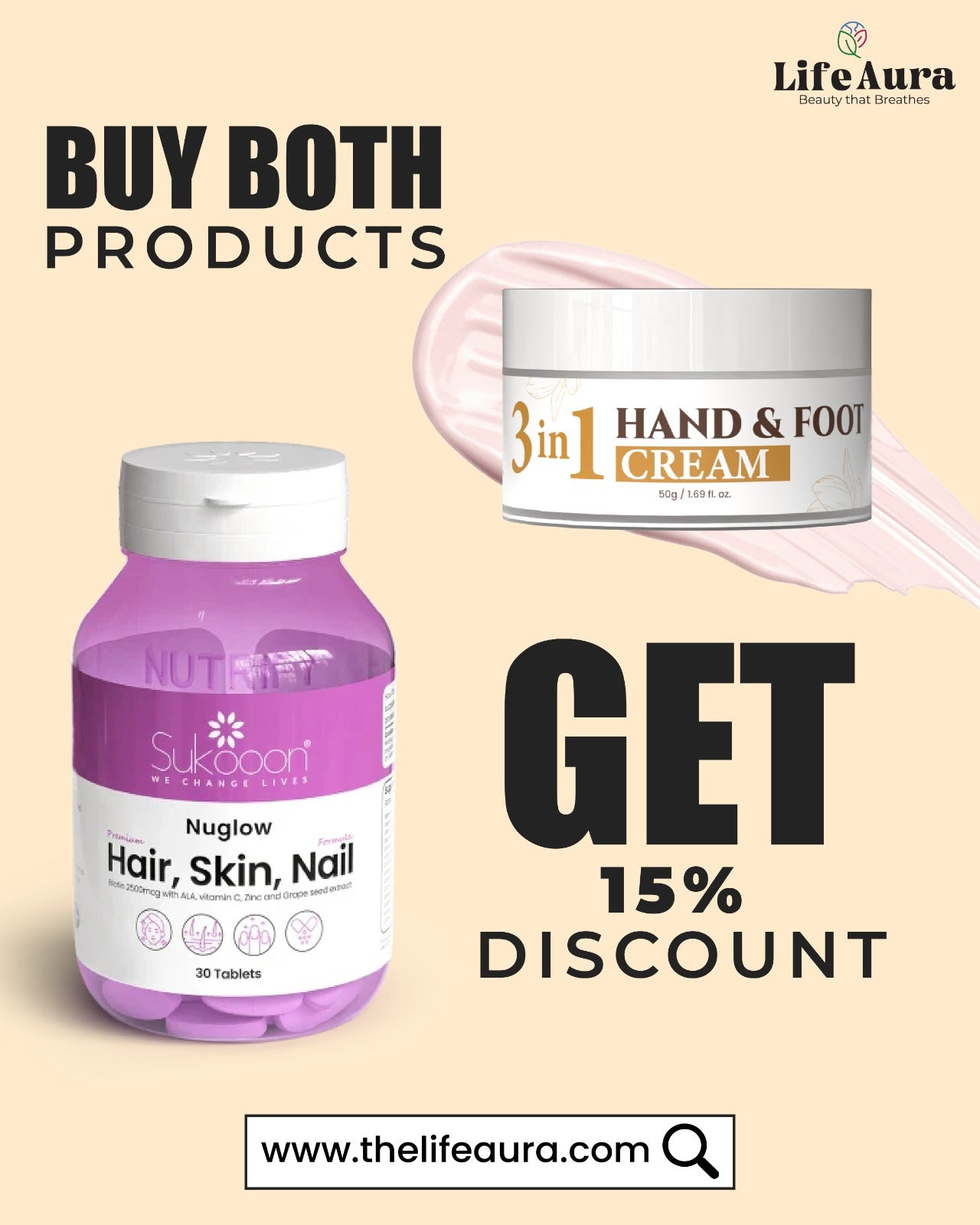 Skin Care Bundle-3 (Hand & Foot + Nuglow)