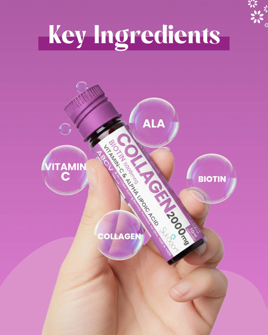 ABCV Liquid Collagen Shot 2000mg (Biotin 5000mg) Pack of 15 Vials