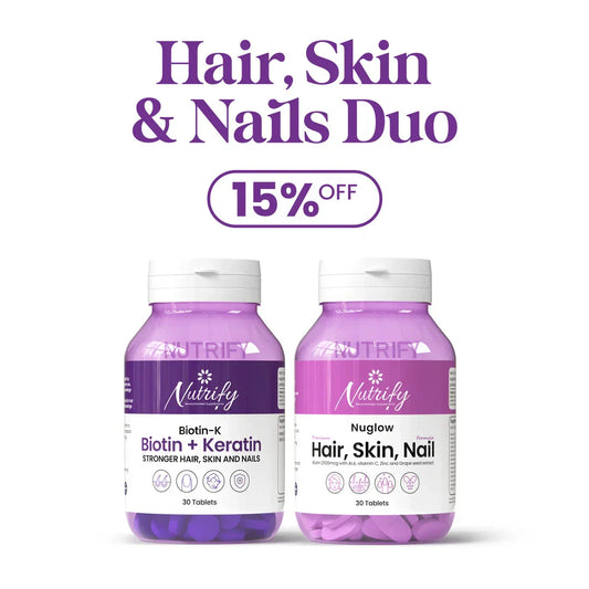 Hair, Skin & Nails Duo (Nuglow + Biotin-K)