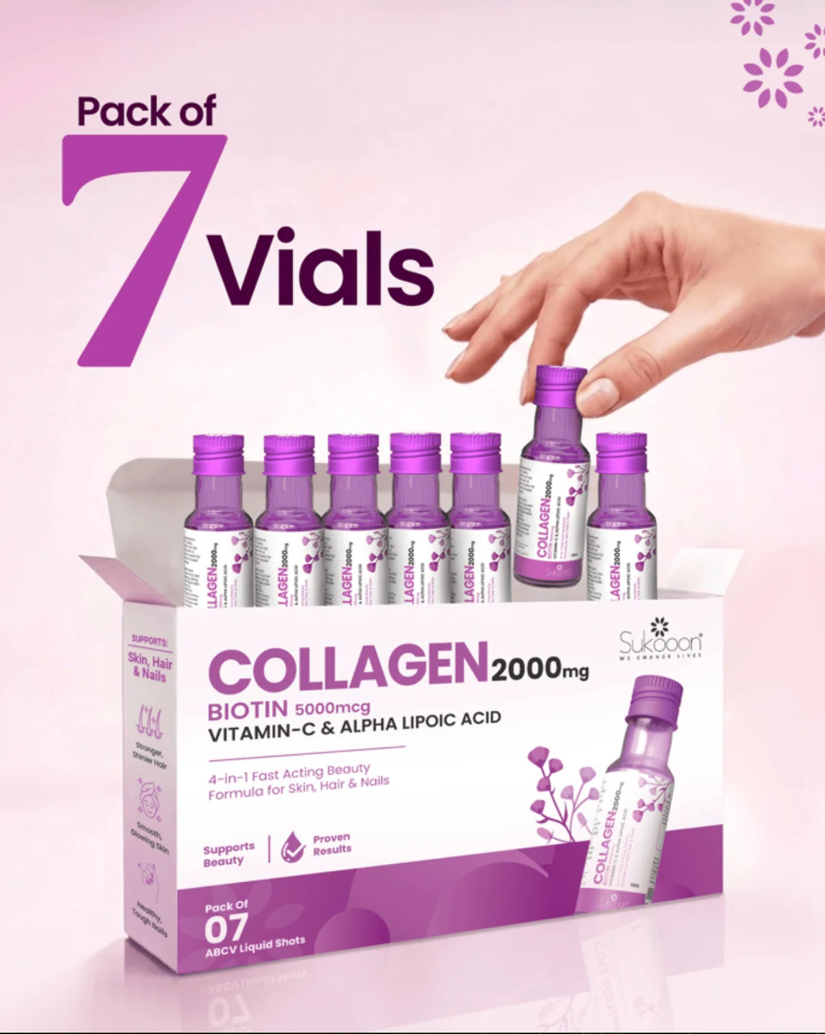 ABCV Liquid Collagen Shot 2000mg (Biotin 5000mg)