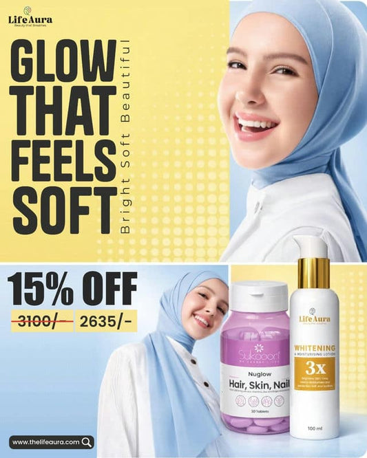 Skin Care Bundle-4 (Body lotion + Nuglow)